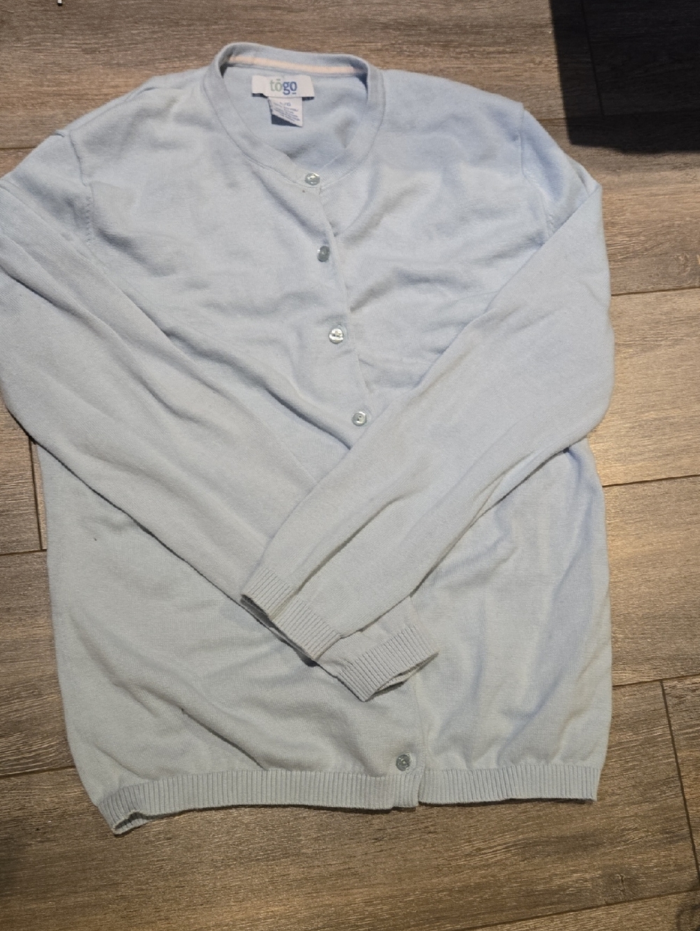 VINTAGE Light Blue Button-Up Cardigan - togo